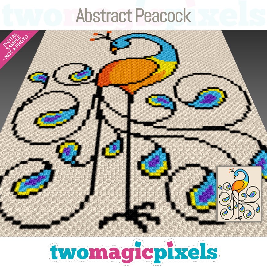 Abstract Peacock by Two Magic Pixels