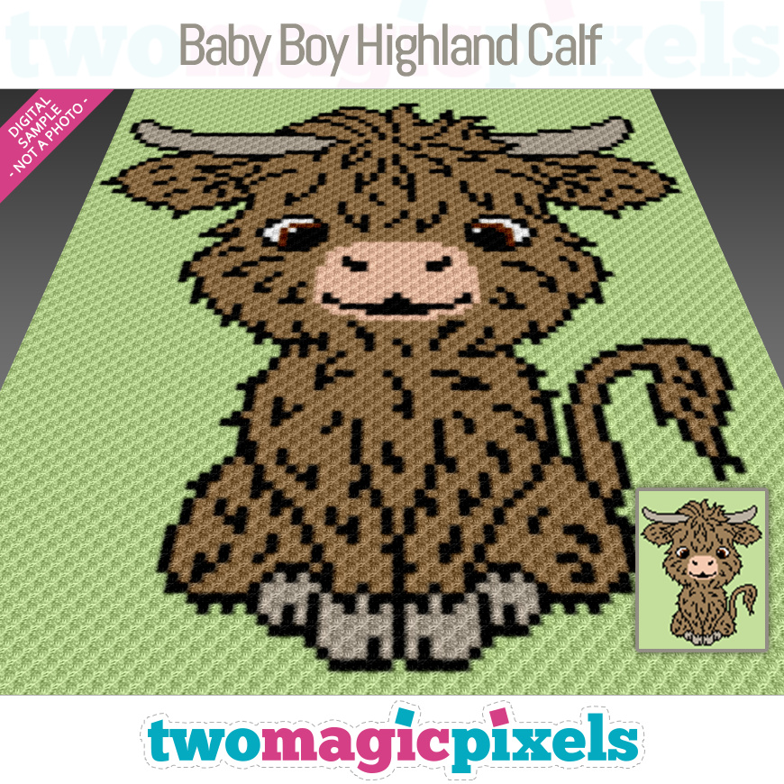 Baby Boy Highland Calf by Two Magic Pixels