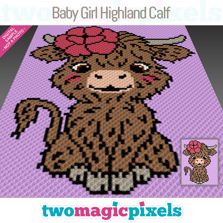 Baby Girl Highland Calf by Two Magic Pixels