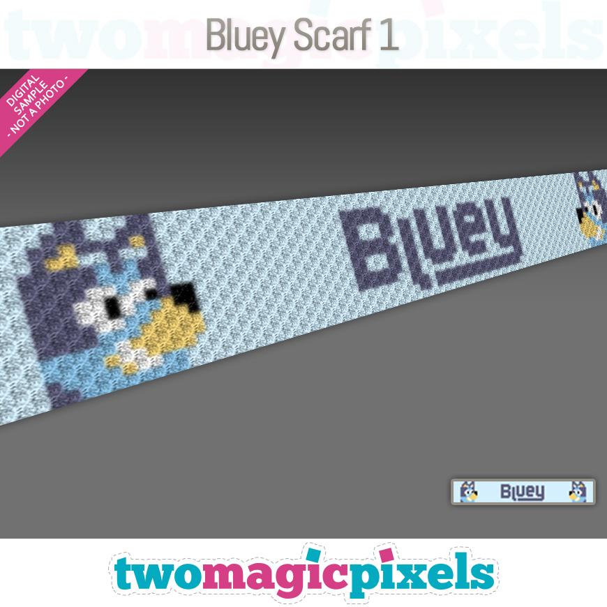 Bluey Scarf 1 by Two Magic Pixels