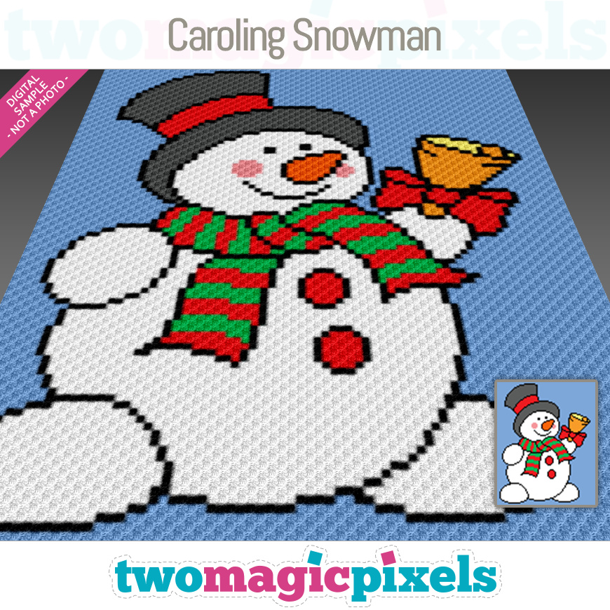 Caroling Snowman by Two Magic Pixels