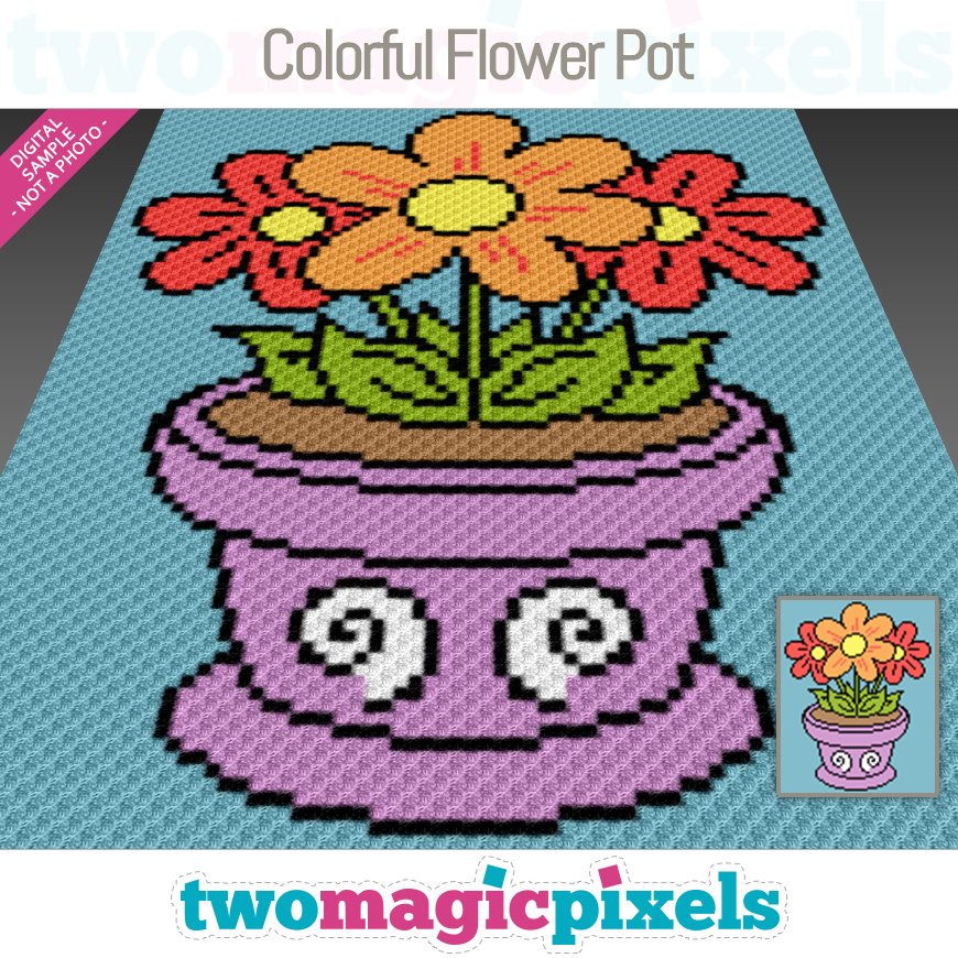 Colorful Flower Pot by Two Magic Pixels