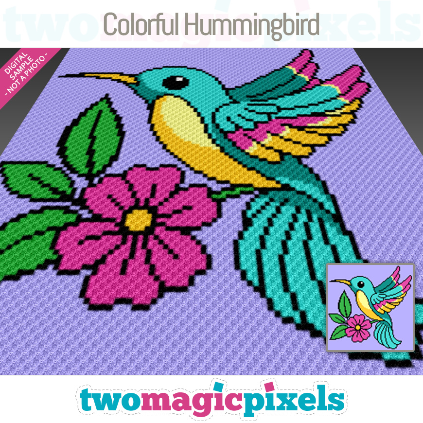 Colorful Hummingbird by Two Magic Pixels