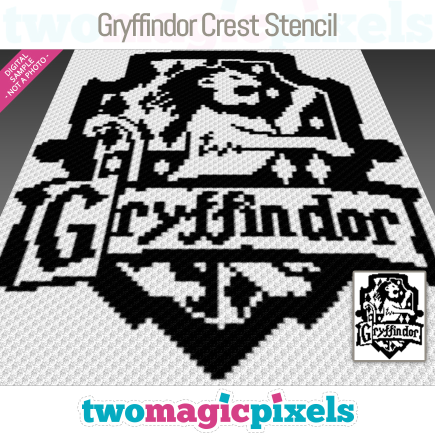 Gryffindor Crest Stencil by Two Magic Pixels