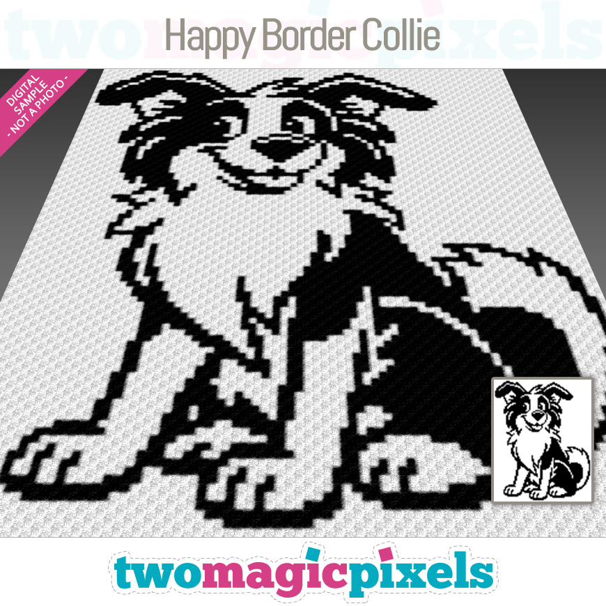 Happy Border Collie by Two Magic Pixels