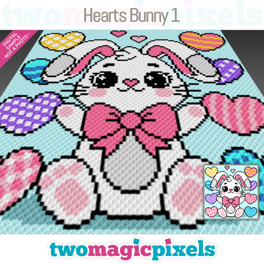 Hearts Bunny 1 by Two Magic Pixels