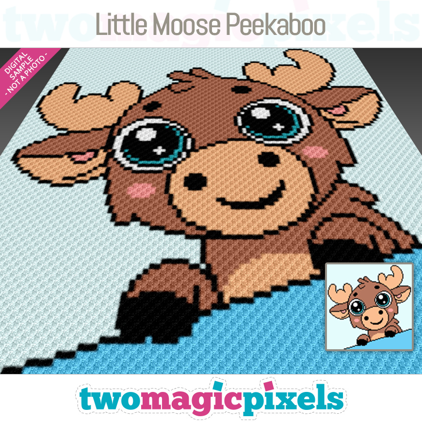 Little Moose Peekaboo by Two Magic Pixels