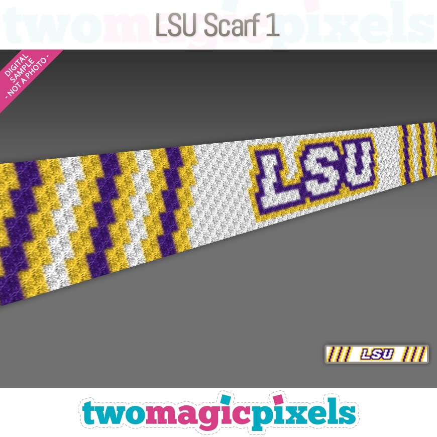 LSU Scarf 1 by Two Magic Pixels