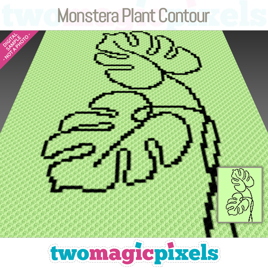 Monstera Plant Contour by Two Magic Pixels