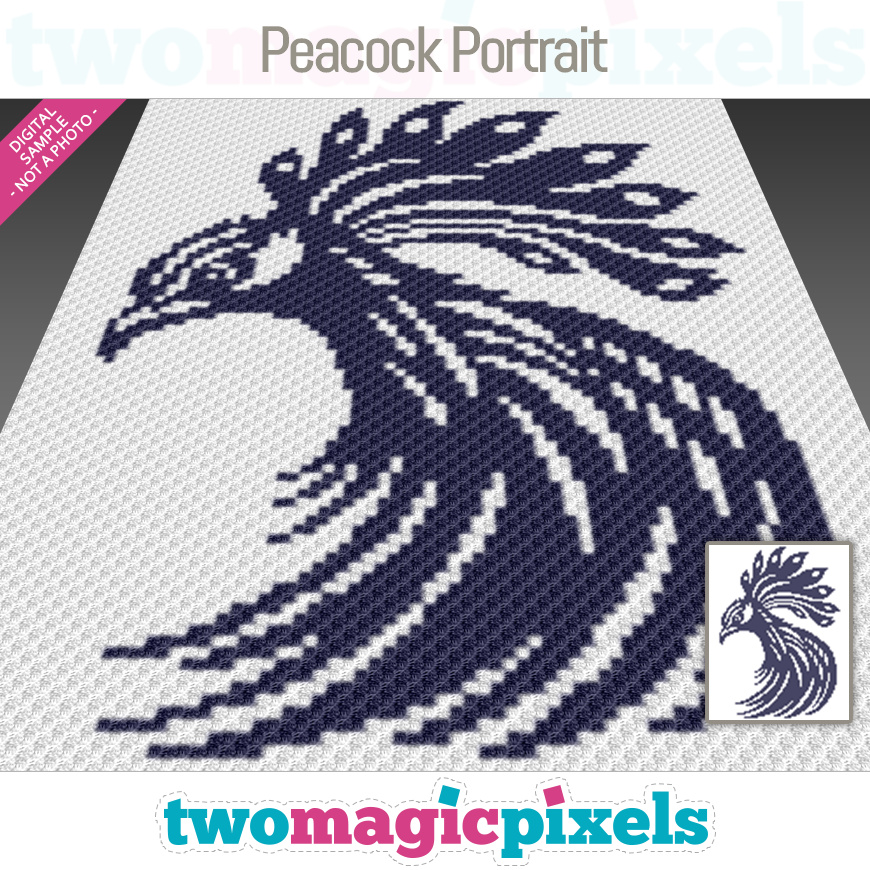 Peacock Portrait by Two Magic Pixels