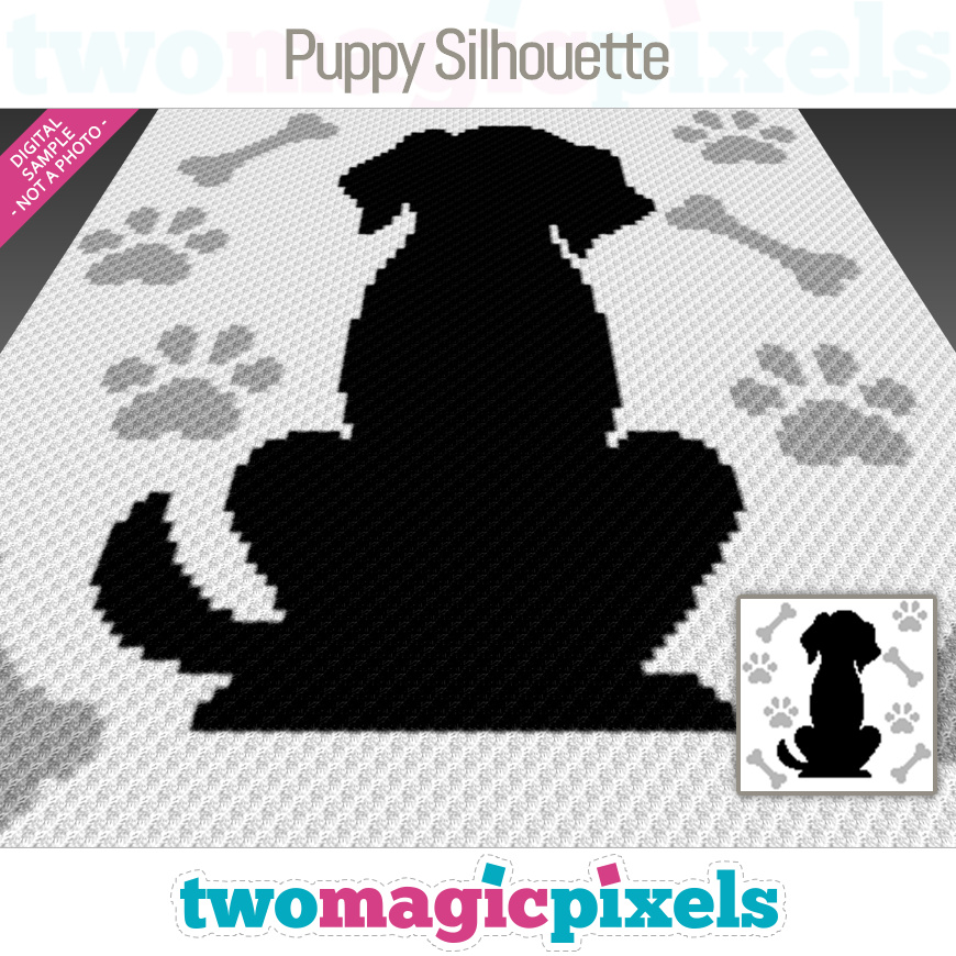 Puppy Silhouette by Two Magic Pixels