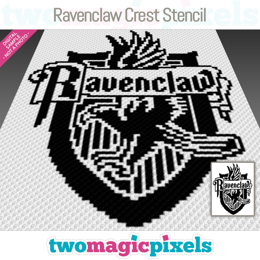 Ravenclaw Crest Stencil by Two Magic Pixels