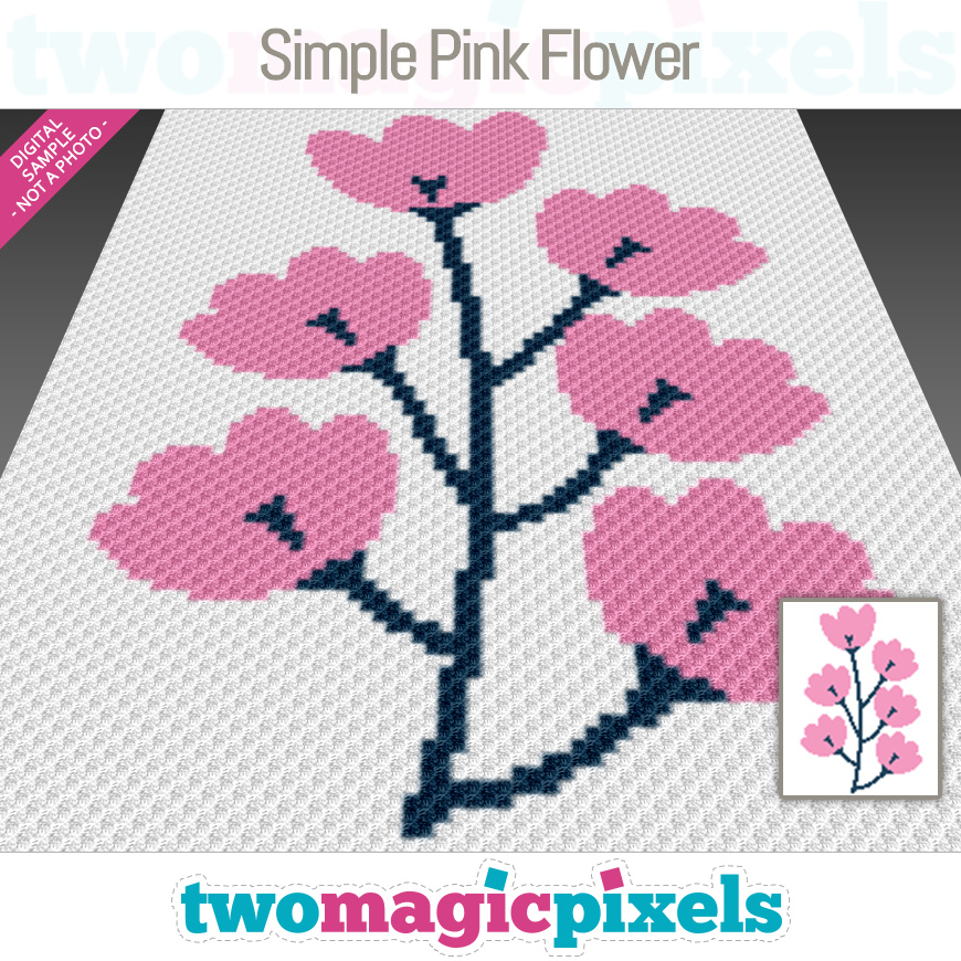 Simple Pink Flower by Two Magic Pixels