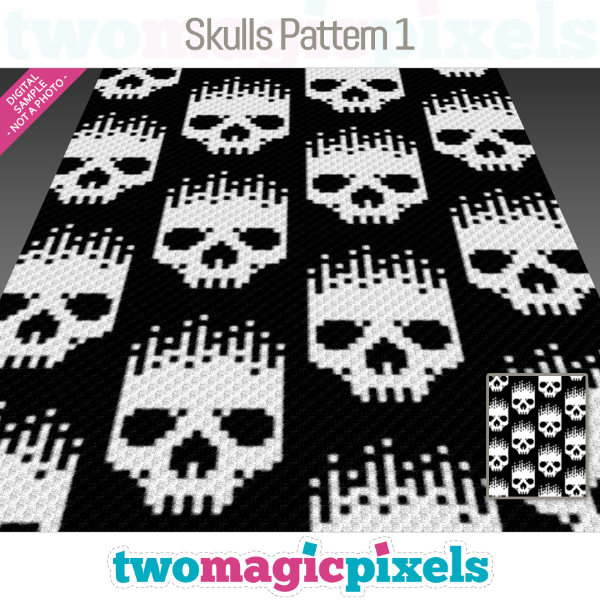 Skulls Pattern 1 by Two Magic Pixels