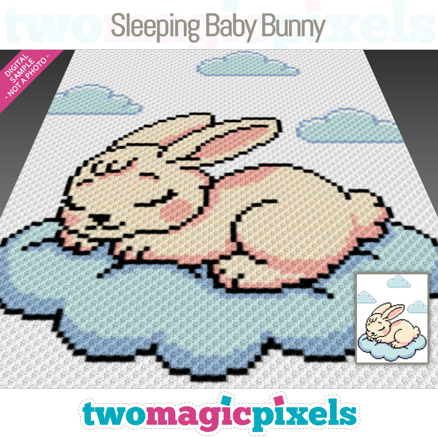 Sleeping Baby Bunny by Two Magic Pixels