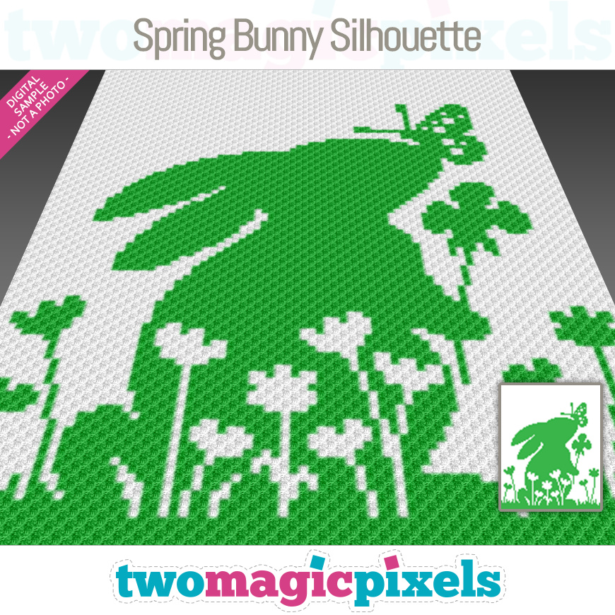 Spring Bunny Silhouette by Two Magic Pixels