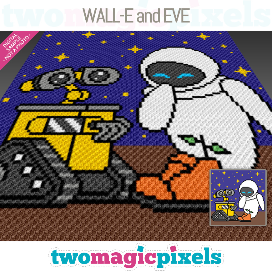 WALL-E and EVE by Two Magic Pixels