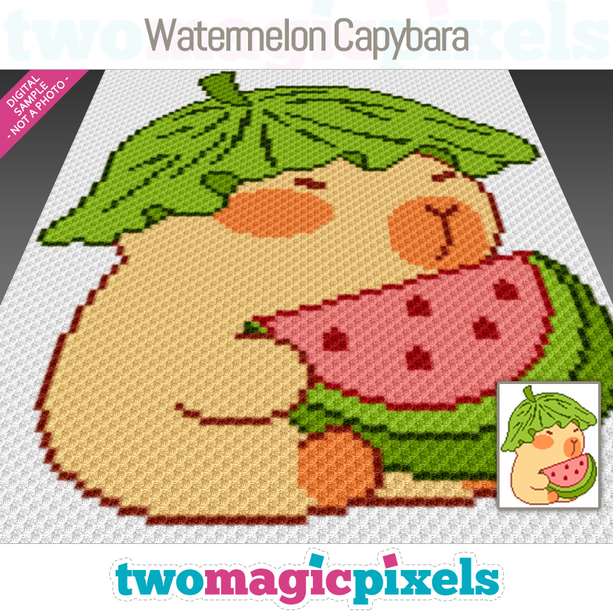 Watermelon Capybara by Two Magic Pixels