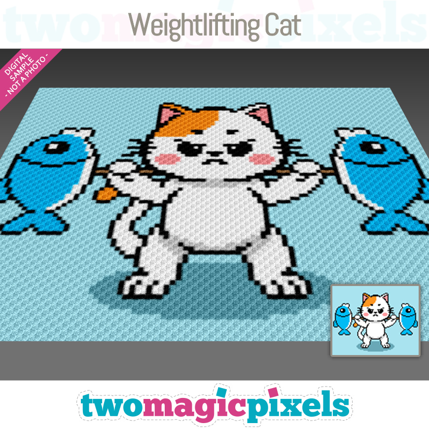 Weightlifting Cat by Two Magic Pixels