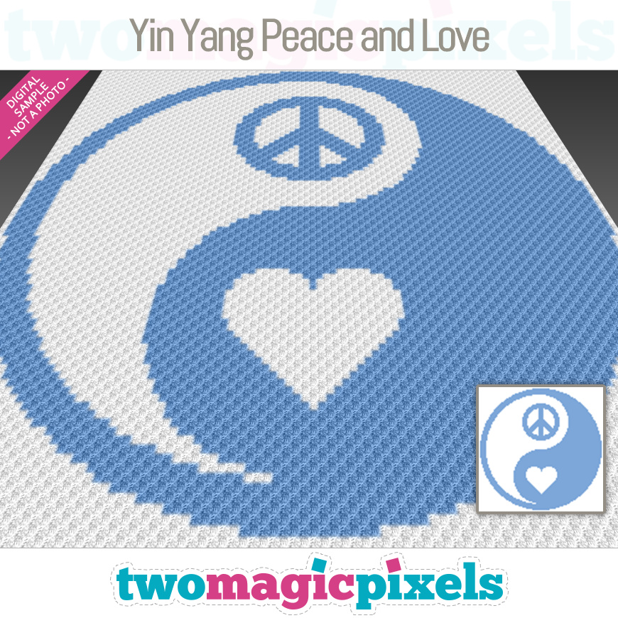 Yin Yang Peace and Love by Two Magic Pixels