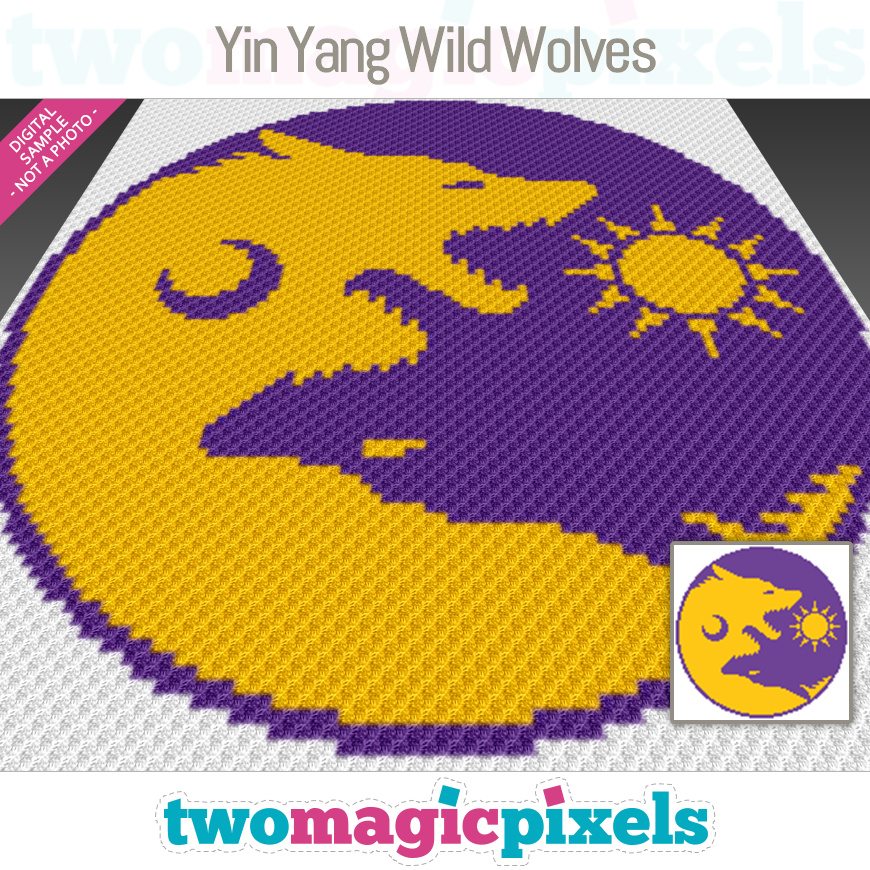 Yin Yang Wild Wolves by Two Magic Pixels